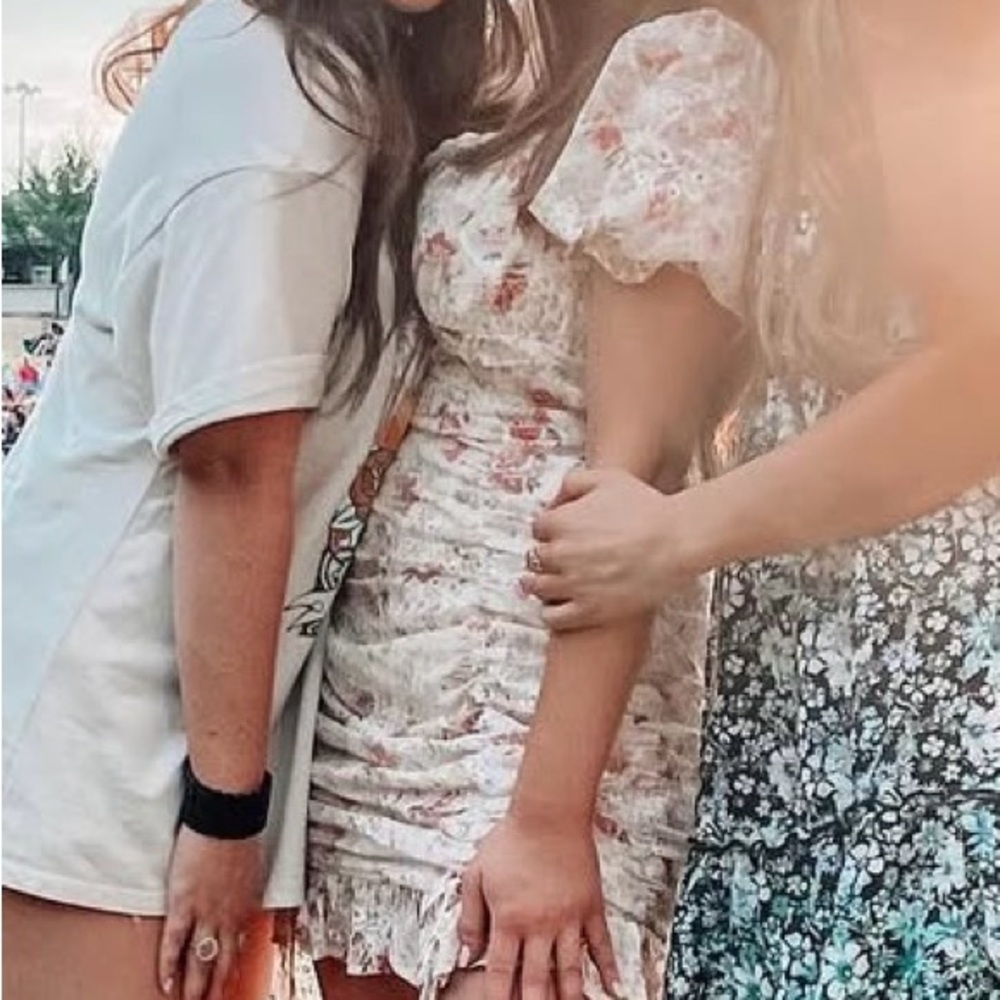 Floral Puff Sleeve Mini Dress